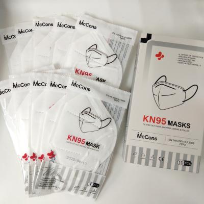 McCons KN95 masks Comfortable Disposable Medical Face Masks , Disposable Mouth Mask Fluid Proof