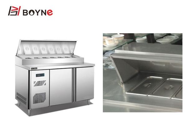 0.3m3 Salad Prep Table Refrigerator , 3 Pan Commercial Undercounter Refrigerator