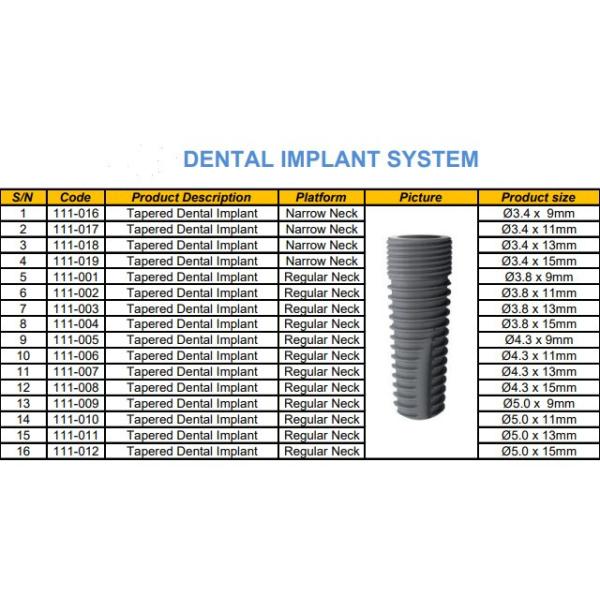 Dental Implant System Customized 2D/3D/Drawing Design and Healing Dental Abutment