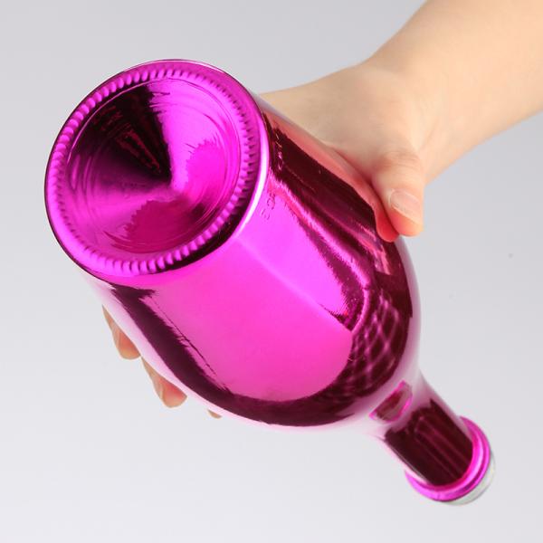 Конфигурационные бутылки с стеклянным воротничком с логотипом для горячего штампования с винной крышкой