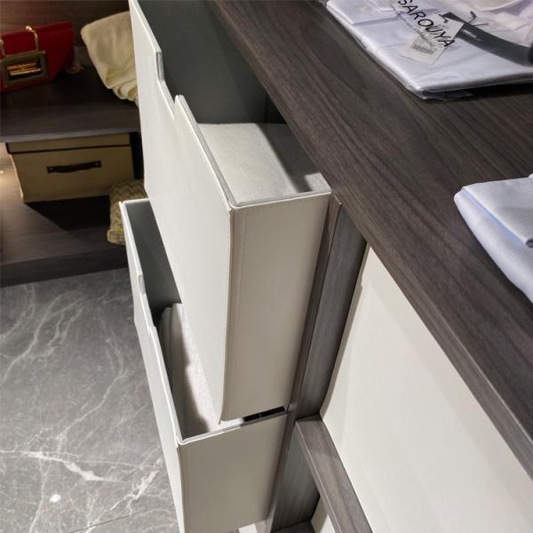 Os acessórios modulares luxuosos do armário do OEM retiram a gaveta do armário do vestuário