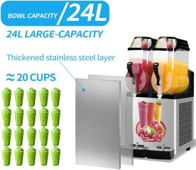 Digital control Flexible 2 tank slush drink machine frozen slush machine