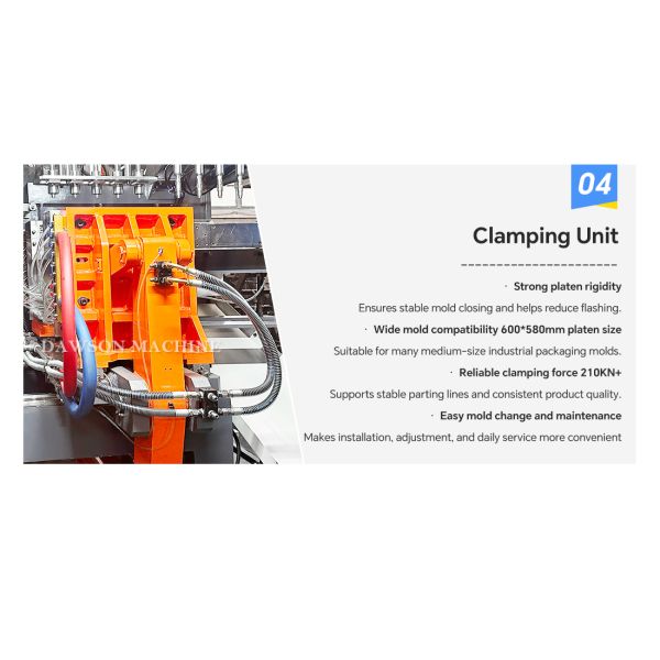 Single Station HDPE Wide Mouth Daily-Use Containers Making Machines Extrusion Blowing Molding Machine