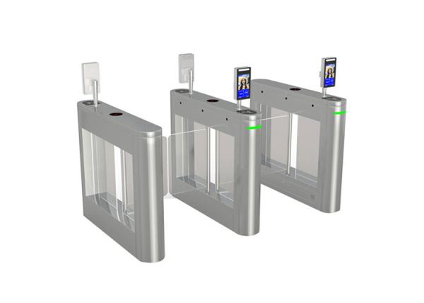 Laser Cutting RS485 SUS304 Swing Barrier Glass Gates 350mm Width