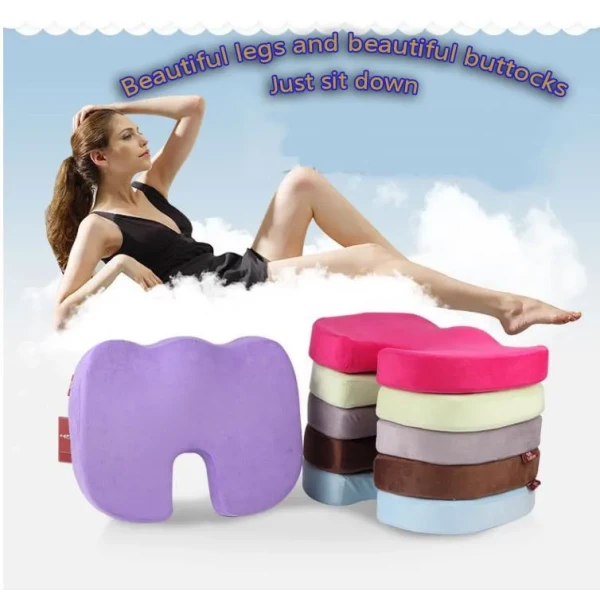 Comfortable and Supportive U-Shape Gel Memory Foam Coccyx Seat Back Cushion