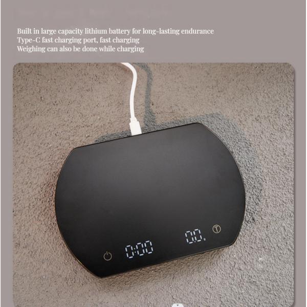 ODM Design Digital Silicone Pad Coffee Weighing Drip Scale with Timer Sustainable Brewing