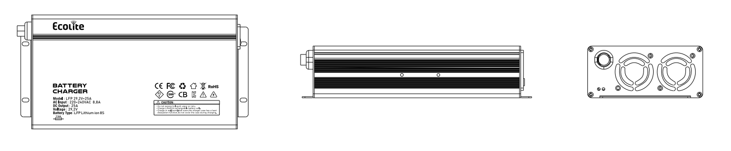Зарядка литиевых батарей LFP 29.2V 25A LiFePO4 с светодиодным индикатором и автоматическим отключением