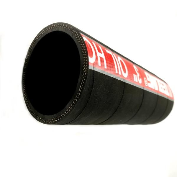 NBR Rubber Hydraulic Oil Hose , Flexible Textile Braided Oil Suction Hose