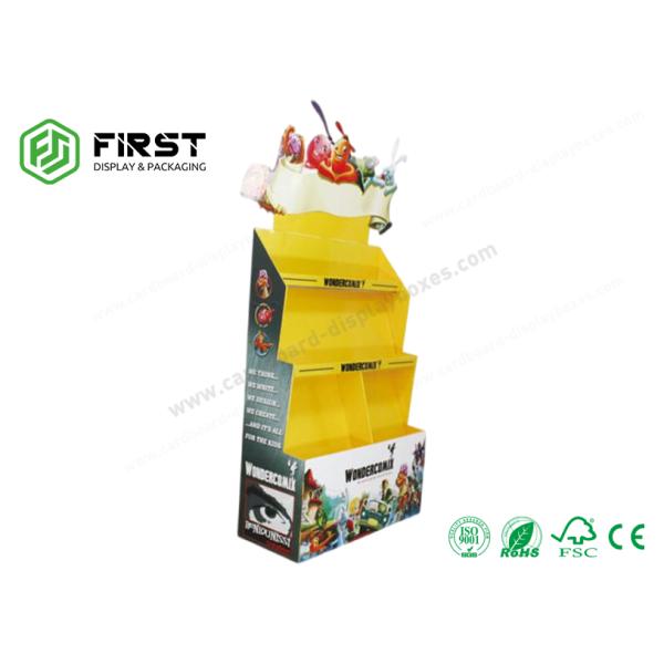 Customized Logo Printing POP Floor Display Cardboard Display Shelf
