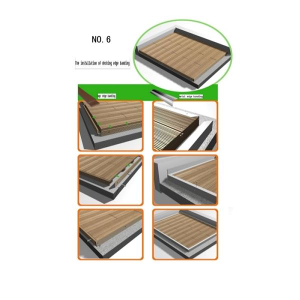 Anti Slip Composite WPC Decking Lightweight 140*23mm Fireproof