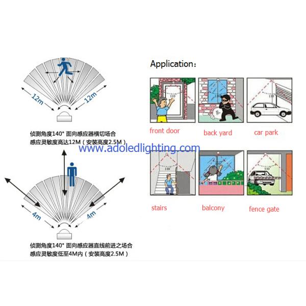 30W motion sensor led flood light with die casting aluminum black grey housing new fixture
