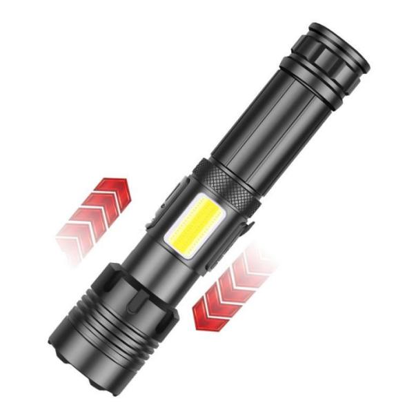 1500 Lumens LED Torch Flashlight with Adjustable Focus and IPX4 Waterproof for Camping and Emergency Use