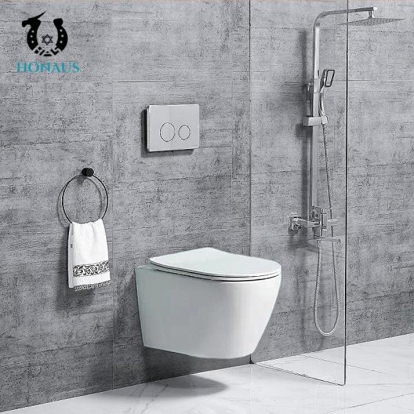 Ceramic High Temperature Forged Luxury CE Hotel Restaurant Wall Hung Toilet Bowl