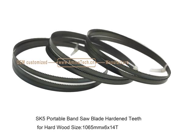 SK5 Portable Band Saw Blade Hardened Teeth for Hard Wood Size:1065mmx6x14T
