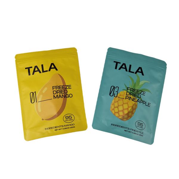 Custom Printed Plastic Stand Up Snack Mango Pineapple Dried Fruit Resealable Mylar Bags