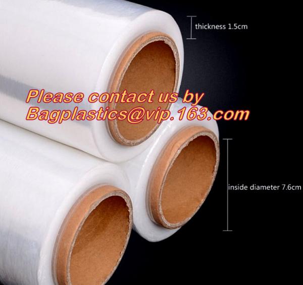 plastic transparent food nontoxic cling wrap, cast clear plastic extensible wrap film, Lldpe Cast Stretch Banding Film