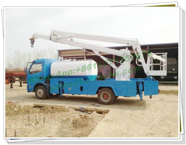 Truck Mounted 16m Aerial Work Platforms woith Water tanker High Performance Whtsp:+8615271357675