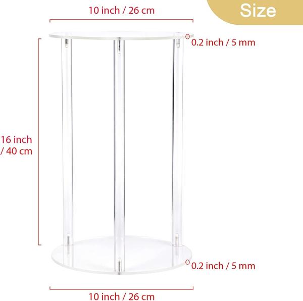 Acrylic Flower Stand Wedding Centerpieces Marriage Decorations Supplies Tabletop Decor Clear Display Rack Crystal Stage Pillar