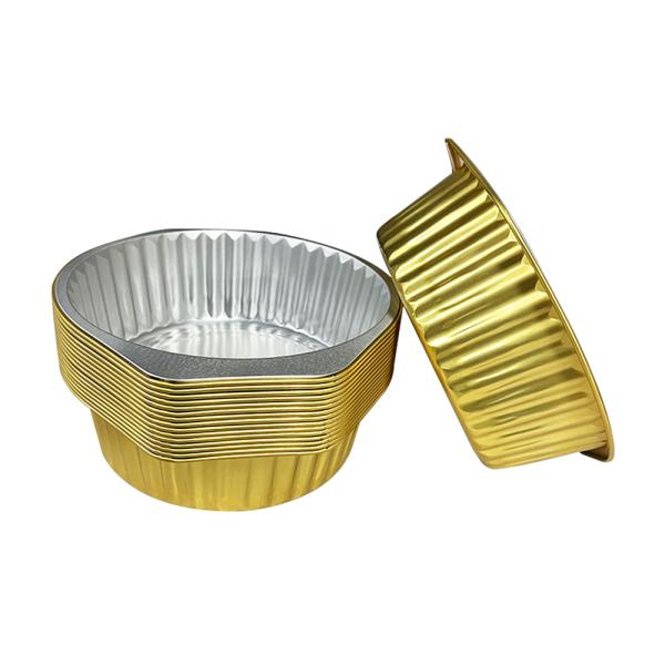 Pet Food Packing Aluminum Foil Turkey Trays Disposable Foil Baking Pan Round Oven Container