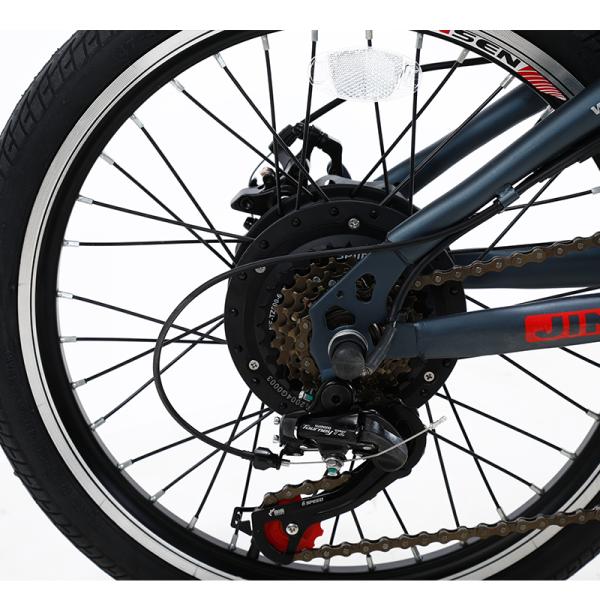 Bicicleta eléctrica plegable de 20 pulgadas 36v 6 SPEED Batería de litio extraíble para ciclismo al aire libre