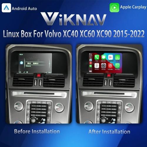 Boîtier d'interface Linux ViKNAV pour Volvo XC40 XC60 XC90 2015-2022 avec CarPlay sans fil