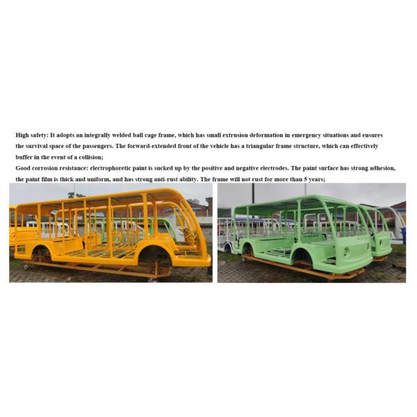 Instock 11 Seater Electric Tour Car with 5000*1530*1900 Size and 14 Seating Capacity