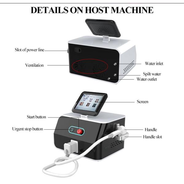 Portable Hair Removal Machine 755nm 1064nm 808nm Diode Laser Diodo 808