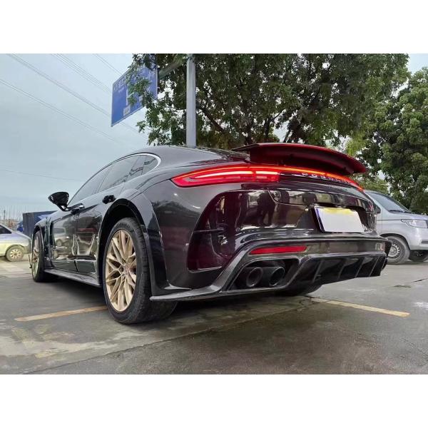MSY Panamera 971 Body Kit Red Carbon Fiber Replace Front Bumper Spoiler Widebody Kit