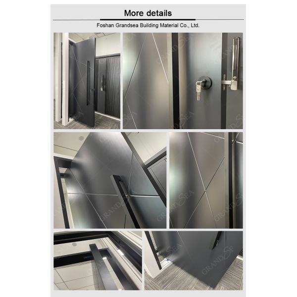 American Style High Quality Anti Theft Aluminum Solid Wood Metal Stainless Steel Security Front Entrance Pivot Door
