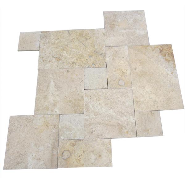Honed Travertine Natural Slate Wall Tile , Rough Natural Stone Bathroom Tiles 12 X 6