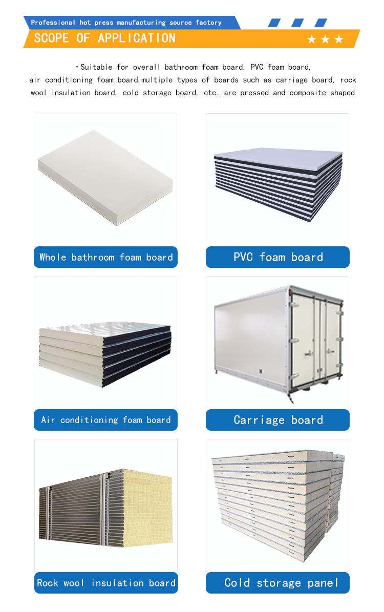 Gantry Movable Track Hot Press Machine for Foam Board Carriage Slate Cold Storage Panel