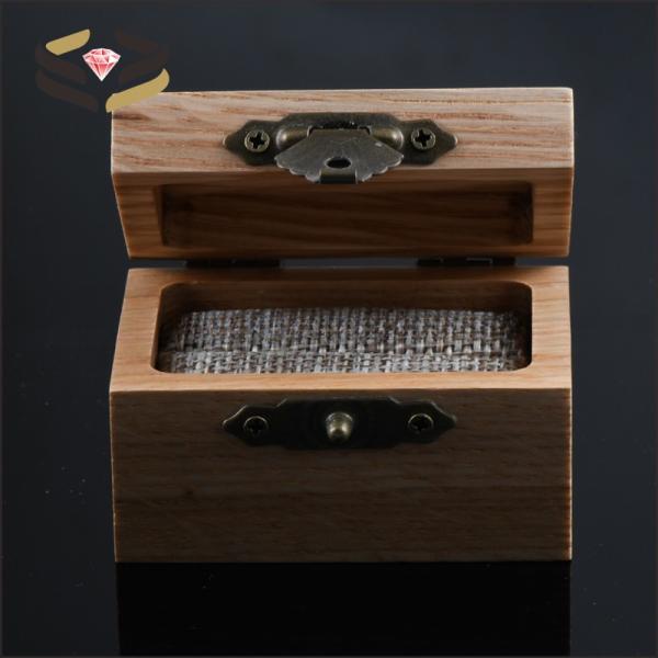 Whiskey Barrel Wood Ring Box Customizable 60*40*36mm OEM/ODM