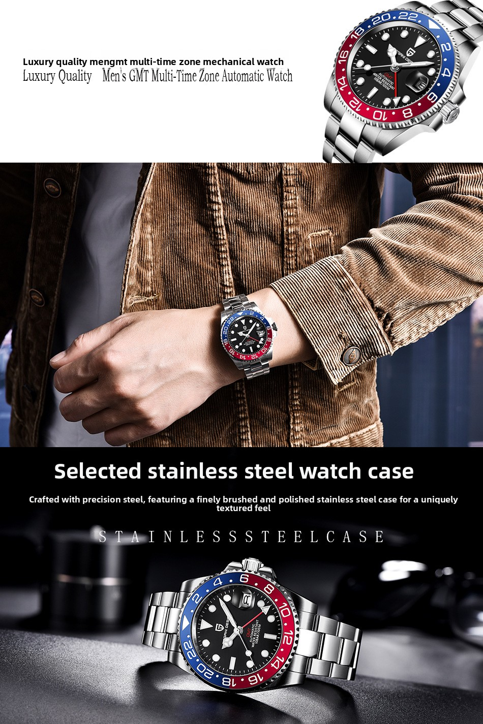 Slim Men's wrist watches Offering Minimalist Design and Lightweight Construction Suitable for Modern Professionals