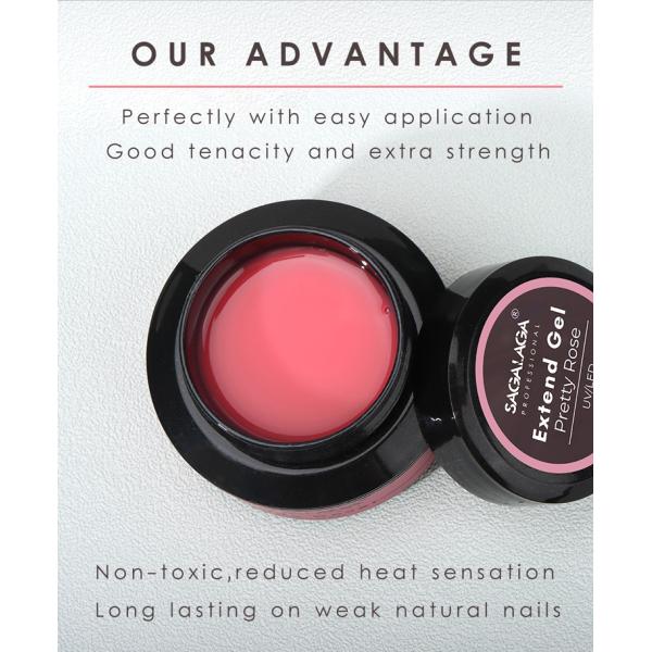 Vernis à ongles gel nude rose rose, gel d'extension couvrant renforcé, gel UV dur, constructeur d'extension professionnel