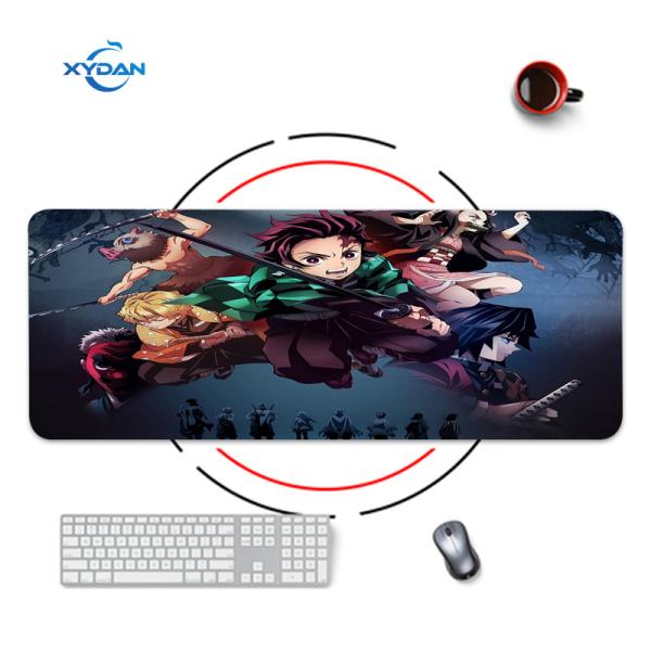 Demon Slayer Desk Mats Xxl Super Fine Surface Anti Slip Waterproof 35X60 Custom Size Mouse Pads Print Office