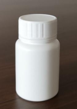 60ml garrafa plástica redonda, garrafa branca da medicina com peso do tampão 13.6g