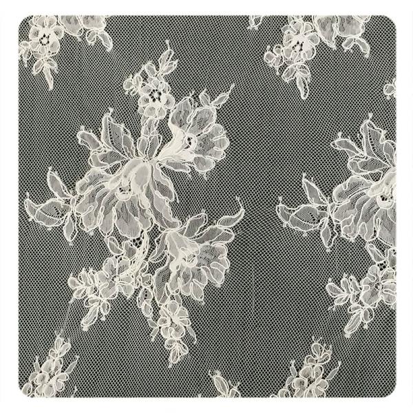 Ivory Eyelash Chantilly Lace Trim , Bridal Cream Cord Lace Fabric