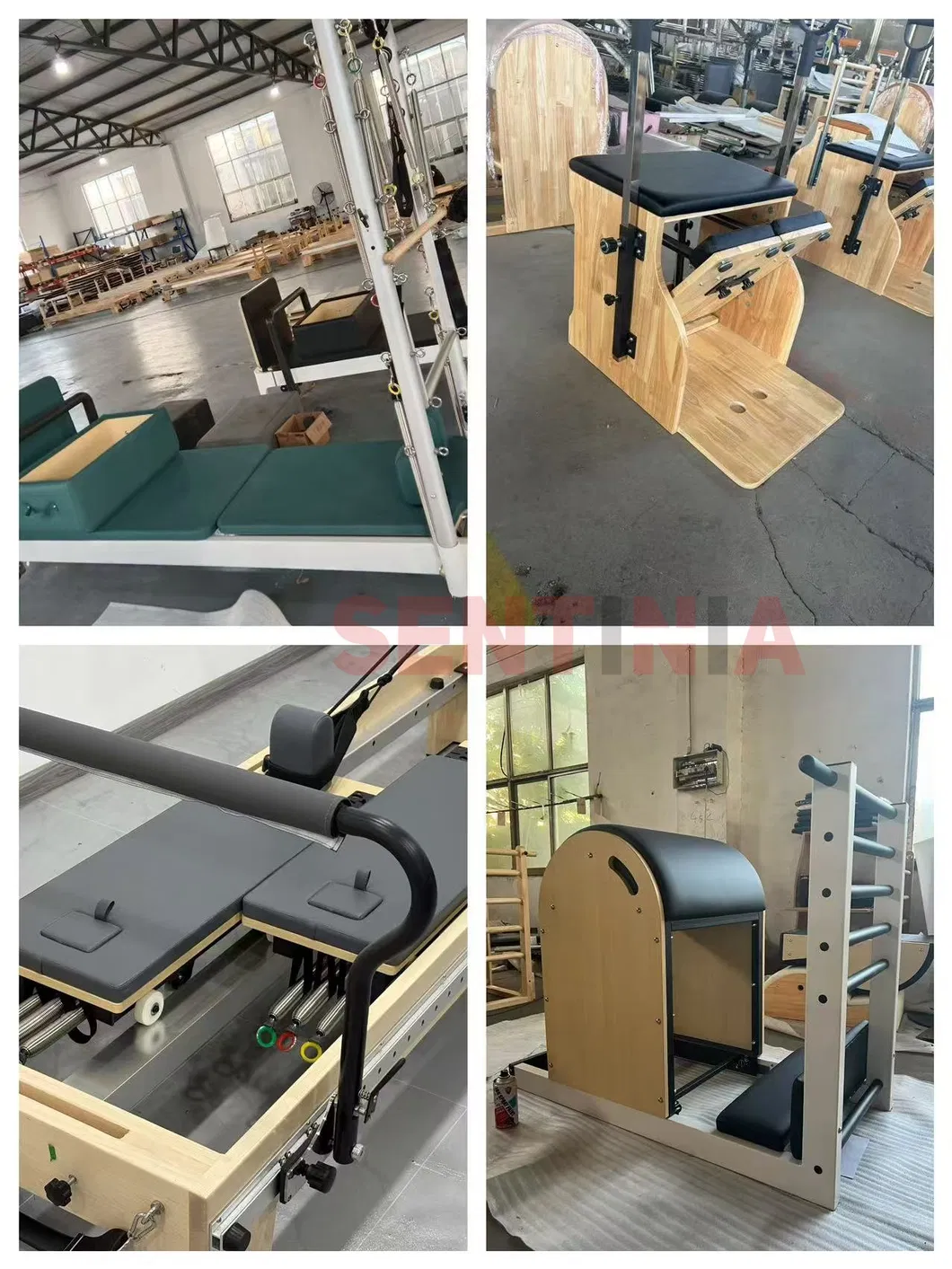 Premium Rubber Wood Pilates Reformer With Tower Equipment 120kg