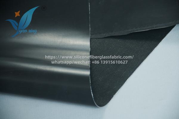 Tissu en fibre de verre recouvert de silicone noir Utilisation industrielle lourde