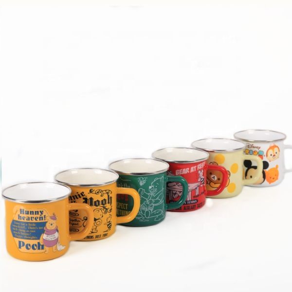 80000pieces Year Metal Steel Enamel Coffee Tea Mugs Customized Logo Printing Durable And Practical Camping Mug