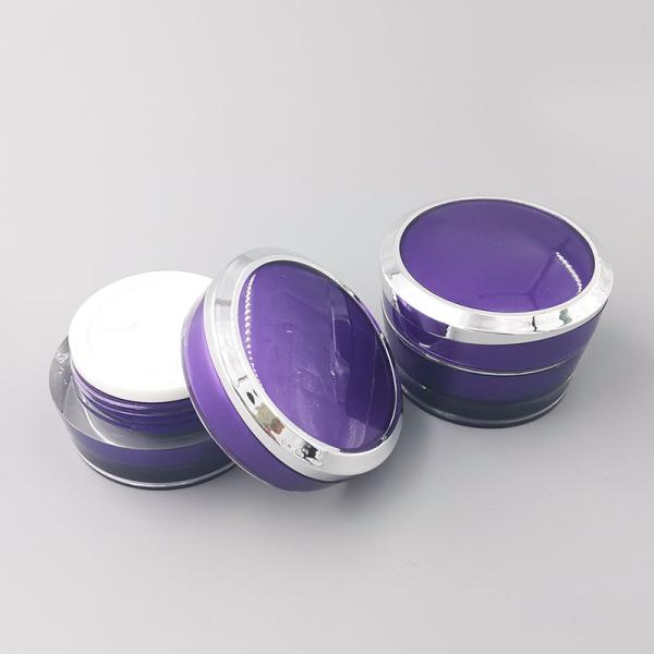 Luxury Purple 15ml Cosmetic Acrylic Bottle Packaging Set