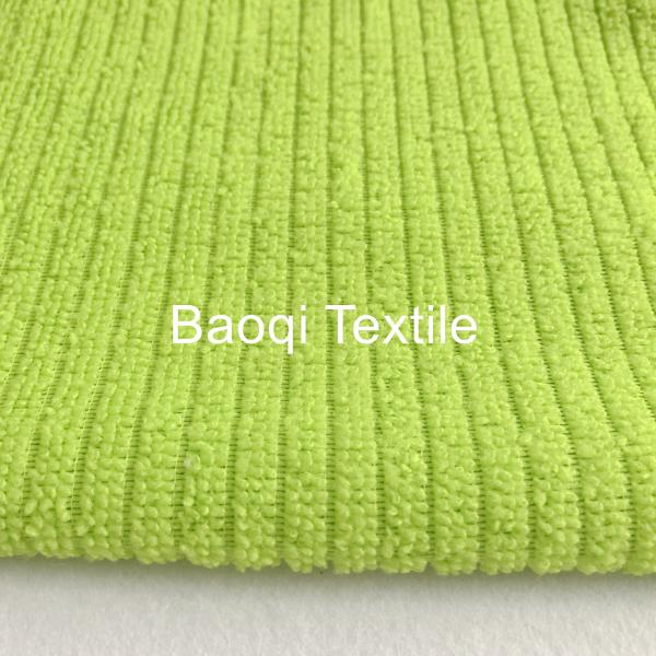 Green thick twist solid dish rags，microfiber tea towels wipes,single side kitchen cleaning rags size 30*30cm