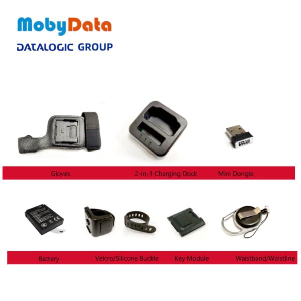 RS300BT 1D 2D Bluetooth Portable Ring Scanner Finger Barcode Scanner Inventory Finger Scanner