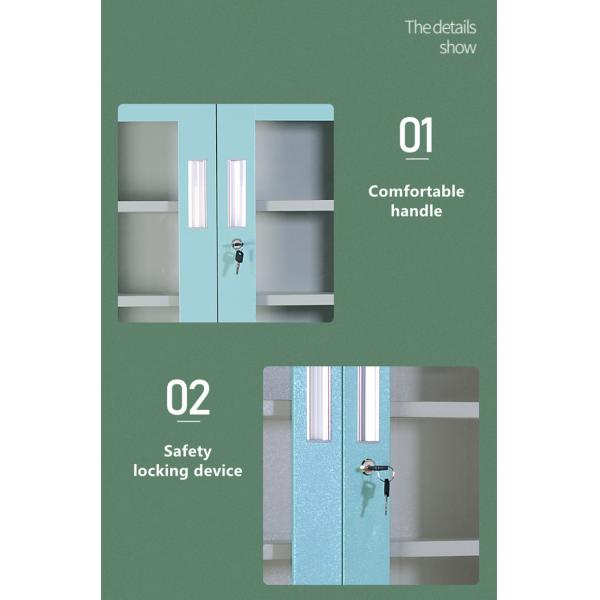 Stainless Steel Medicine Display Cabinet 0.5mm Thickness With Swing Door
