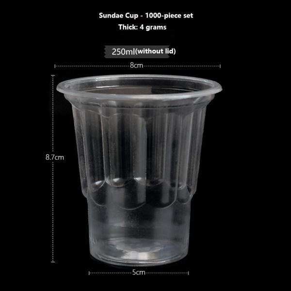 Functional Design Plastic Cup with Thickened Bottom and Stacking Feature for Easy Storage and Transportation