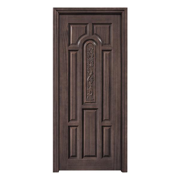 Interior Flush HDF Wood Doors Finished 5 Panel Wooden Door ISO9001
