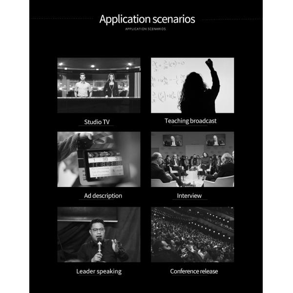 Teleprompter de discursos 17HY 17 pulgadas Teleprompter presidencial de conferencias con monitor