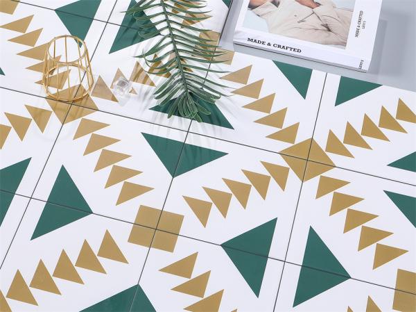 Green Yellow 200x200mm Ceramic Rustic Tile for Bathroom Wall