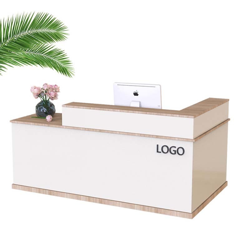 Office Furniture Modern Design White Reception Desk Counter for Convenience Store