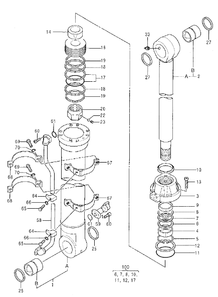 0450506 Bague Pièces de rechange pour excavatrice HITACHI Pour EX400-5 EX450H-5 EX750-5